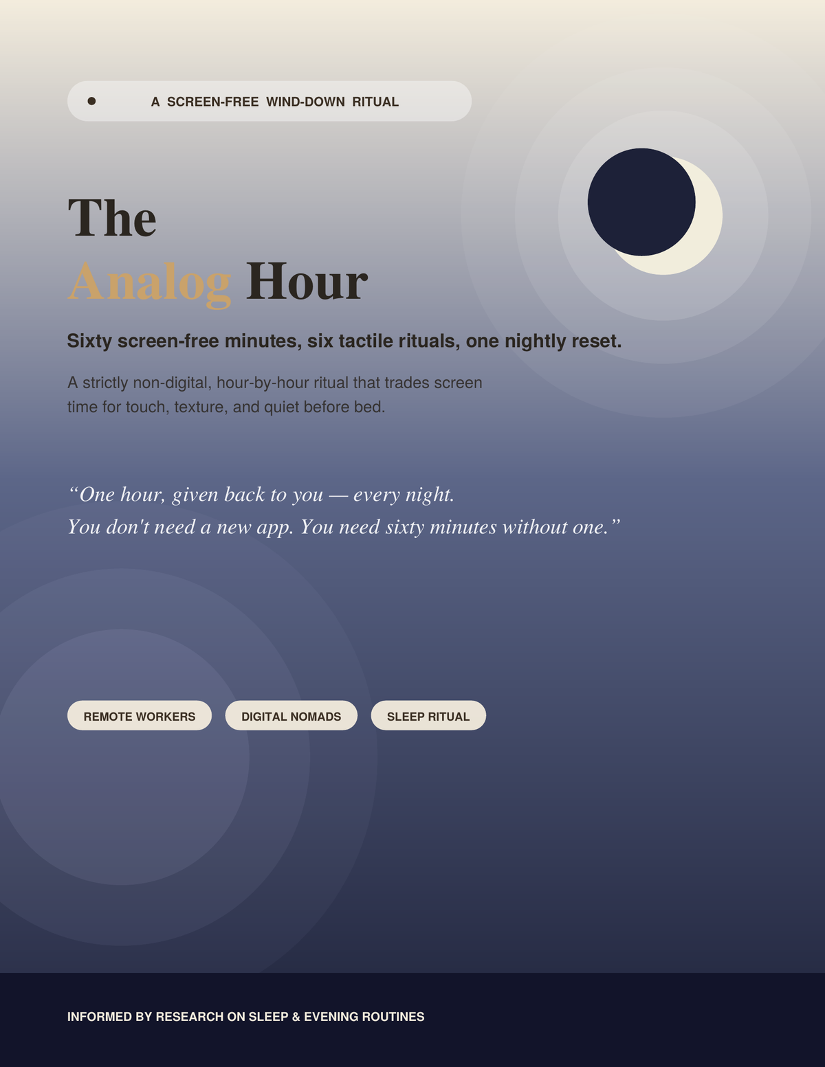 Cover of The Analog Hour: A 60-Minute Sensory Detox